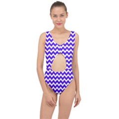 Chevron Pattern Gifts Center Cut Out Swimsuit by GardenOfOphir