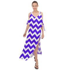 Chevron Pattern Gifts Maxi Chiffon Cover Up Dress