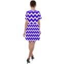 Chevron Pattern Gifts Short Sleeve Shoulder Cut Out Dress  View2