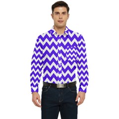 Chevron Pattern Gifts Men s Long Sleeve Pocket Shirt  by GardenOfOphir