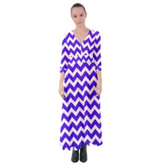 Chevron Pattern Gifts Button Up Maxi Dress