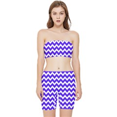 Chevron Pattern Gifts Stretch Shorts And Tube Top Set