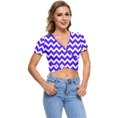 Chevron Pattern Gifts Short Sleeve Foldover Tee