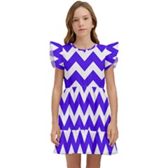 Chevron Pattern Gifts Kids  Winged Sleeve Dress