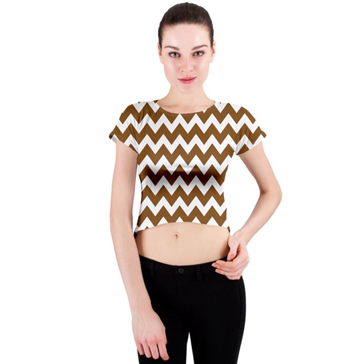 Chevron Pattern Gifts Crew Neck Crop Top