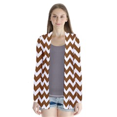 Chevron Pattern Gifts Drape Collar Cardigan