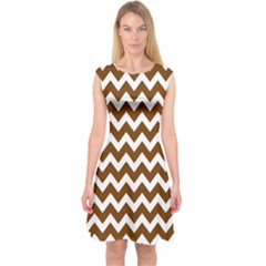 Chevron Pattern Gifts Capsleeve Midi Dress