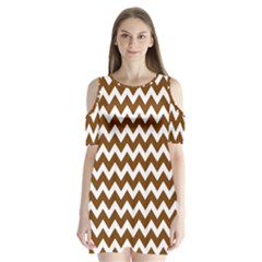 Chevron Pattern Gifts Shoulder Cutout Velvet One Piece