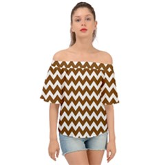 Chevron Pattern Gifts Off Shoulder Short Sleeve Top