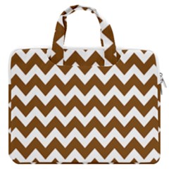 Chevron Pattern Gifts Macbook Pro 13  Double Pocket Laptop Bag by GardenOfOphir