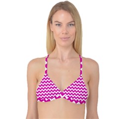 Chevron Pattern Gifts Reversible Tri Bikini Top