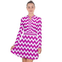 Chevron Pattern Gifts Long Sleeve Panel Dress by GardenOfOphir