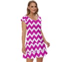 Chevron Pattern Gifts Short Sleeve Tiered Mini Dress View3