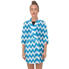 Chevron Pattern Gifts Half Sleeve Chiffon Kimono by GardenOfOphir