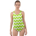 Chevron Pattern Gifts Cut-Out Back One Piece Swimsuit View1