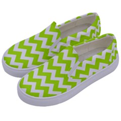 Chevron Pattern Gifts Kids  Canvas Slip Ons by GardenOfOphir