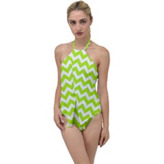 Chevron Pattern Gifts Go With The Flow One Piece Swimsuit by GardenOfOphir