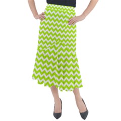 Chevron Pattern Gifts Midi Mermaid Skirt by GardenOfOphir