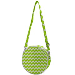 Chevron Pattern Gifts Crossbody Circle Bag by GardenOfOphir