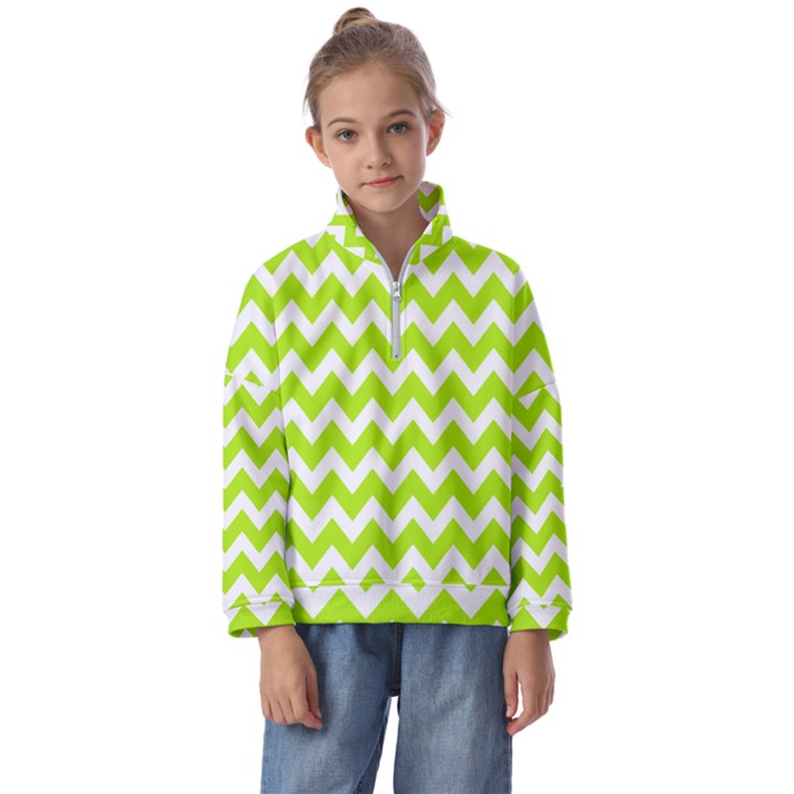 Chevron Pattern Gifts Kids  Half Zip Hoodie