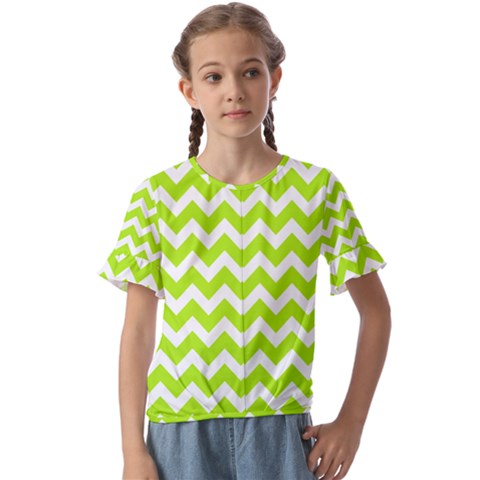 Chevron Pattern Gifts Kids  Cuff Sleeve Scrunch Bottom Tee by GardenOfOphir