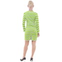 Chevron Pattern Gifts Button Long Sleeve Dress View2