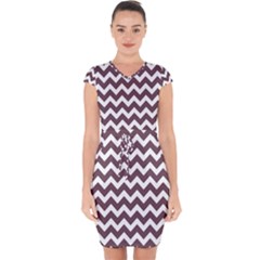 Chevron Pattern Gifts Capsleeve Drawstring Dress  by GardenOfOphir