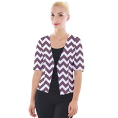 Chevron Pattern Gifts Cropped Button Cardigan by GardenOfOphir