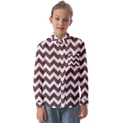 Chevron Pattern Gifts Kids  Long Sleeve Shirt by GardenOfOphir