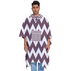 Chevron Pattern Gifts Men s Hooded Rain Ponchos