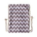 Beige Chevron Pattern Gifts Drawstring Bag (Small) View2