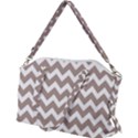 Beige Chevron Pattern Gifts Canvas Crossbody Bag View2