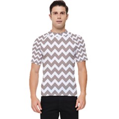 Beige Chevron Pattern Gifts Men s Short Sleeve Rash Guard by GardenOfOphir