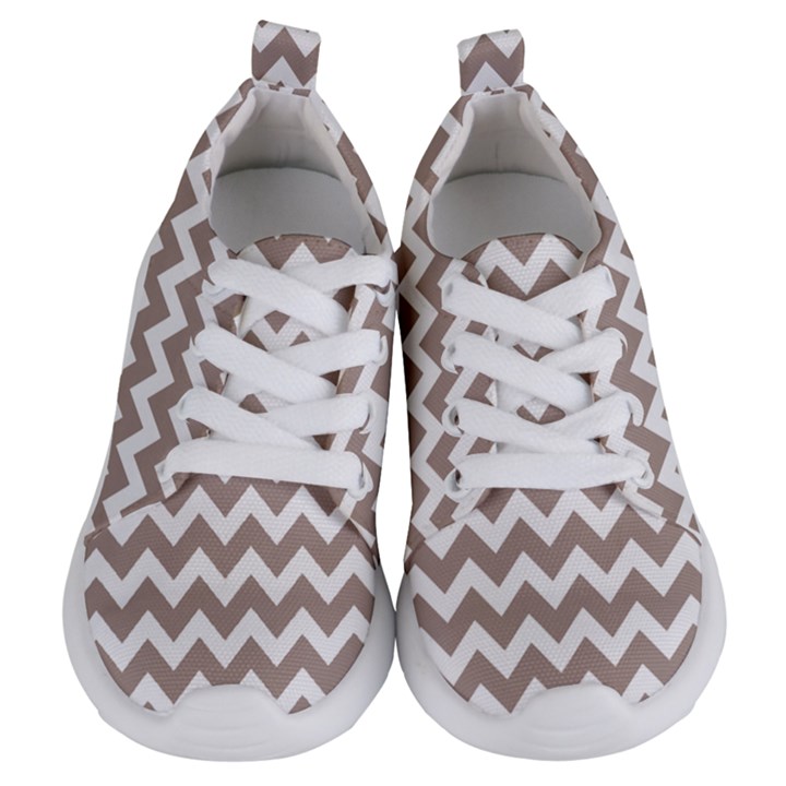 Beige Chevron Pattern Gifts Kids  Lightweight Sports Shoes