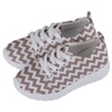 Beige Chevron Pattern Gifts Kids  Lightweight Sports Shoes View2