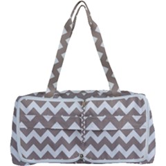 Beige Chevron Pattern Gifts Multi Function Bag by GardenOfOphir