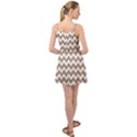 Beige Chevron Pattern Gifts Summer Time Chiffon Dress View2