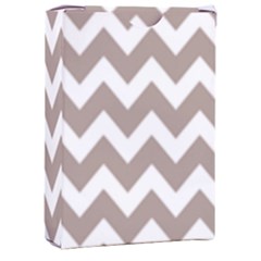 Beige Chevron Pattern Gifts Playing Cards Single Design (rectangle) With Custom Box