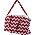 Red Chevron Pattern Gifts Canvas Crossbody Bag View2