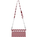 Red Chevron Pattern Gifts Mini Crossbody Handbag View2