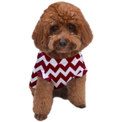 Red Chevron Pattern Gifts Dog T-shirt by GardenOfOphir