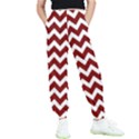 Red Chevron Pattern Gifts Kids  Elastic Waist Pants View1