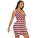 Red Chevron Pattern Gifts Draped Bodycon Dress View3