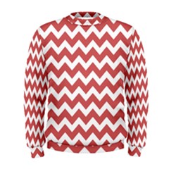 Coral Chevron Pattern Gifts Men s Sweatshirt by GardenOfOphir