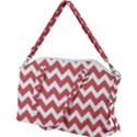 Coral Chevron Pattern Gifts Canvas Crossbody Bag View2