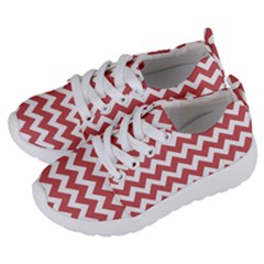 Coral Chevron Pattern Gifts Kids  Lightweight Sports Shoes by GardenOfOphir