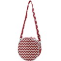 Coral Chevron Pattern Gifts Crossbody Circle Bag View1