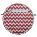 Coral Chevron Pattern Gifts Crossbody Circle Bag View2