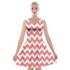 Chevron Pattern Gifts Velvet Skater Dress by GardenOfOphir