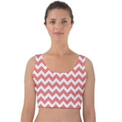 Chevron Pattern Gifts Velvet Crop Top by GardenOfOphir